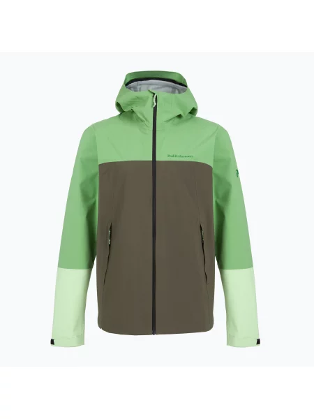 Bunda do deště Peak Performance Trail Hipe Shell Peppermint/pine needle/green zelená