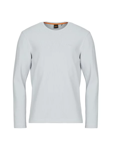 Majica z dolgimi rokavi Boss z dolgimi rokavi siva