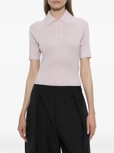 Decupat tricou polo Givenchy cu imagine roz