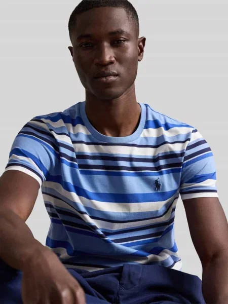 T-shirt o kroju regular fit z czystej bawełny Polo Ralph Lauren niebieska
