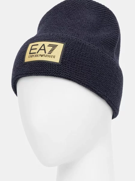 Шапка з додаванням вовни Emporio Armani синій
