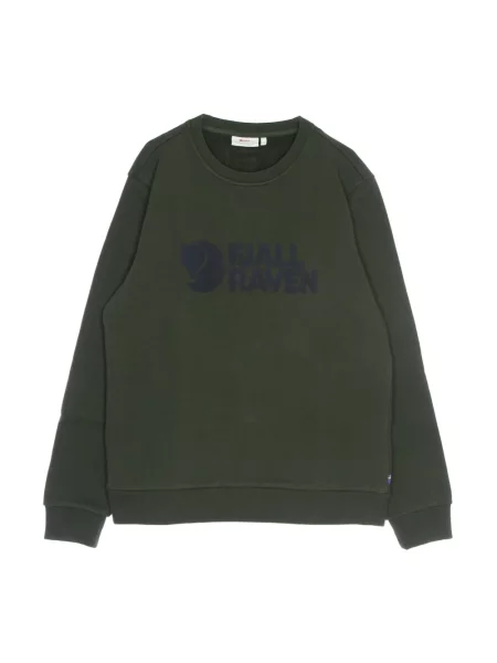 Bluza Fjällräven z okrągłym dekoltem z logo zielona