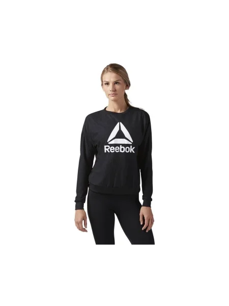 Mikina bez kapucne Reebok Sport čierna