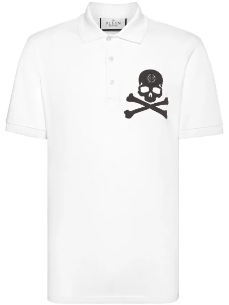 Polo Philipp Plein cu imagine alb