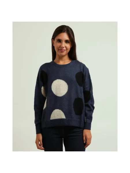 Lniany sweter Pennyblack niebieski