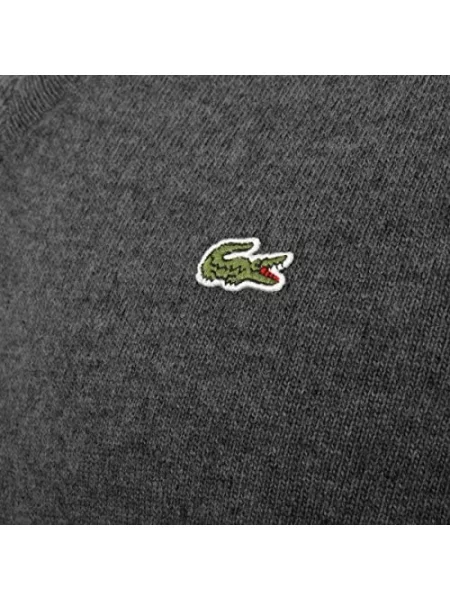 Sweter Lacoste wełniany szary