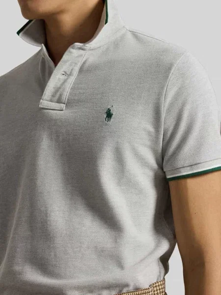 Koszulka polo o kroju regular fit z czystej bawełny z paskami w kontrastowym kolorze Polo Ralph Lauren
