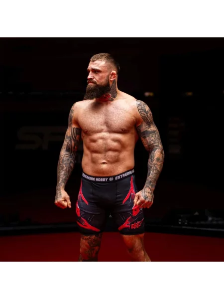 Spodenki Vale Tudo do MMA EXTREME HOBBY IRON FORCE czerwone