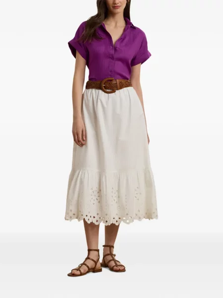 Midi sijonas Lauren Ralph Lauren balta