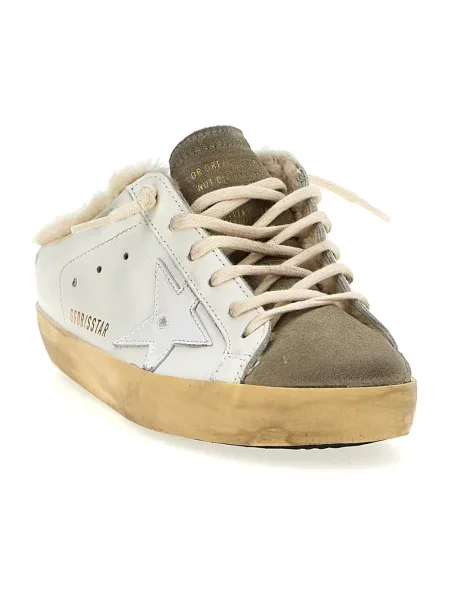 Klapki Golden Goose wełniane beżowe