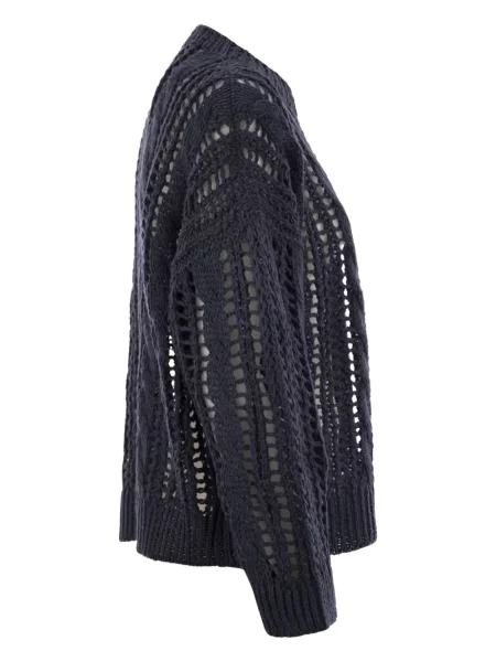 Pulover Brunello Cucinelli business lung albastru