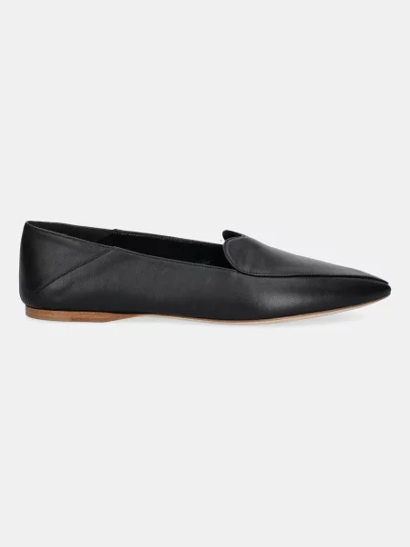 Fiorucci mokasyny skórzane Leather Heart Loafers na płaskim czarny