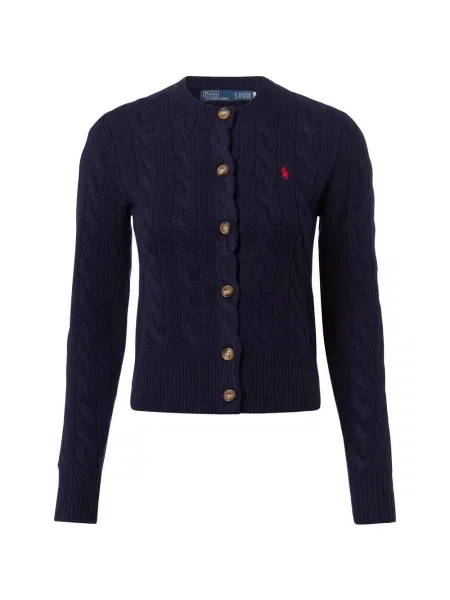 Polo Ralph Lauren Kardigan z zawartością kaszmiru Kobiety Kaszmir niebieski jednolity S granatowy