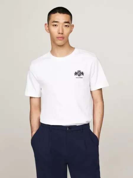 Tommy Hilfiger Tricou EMBRO alb