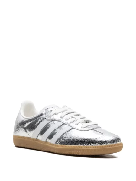 Iš natūralios odos sportbačiai Adidas Samba sidabrinė