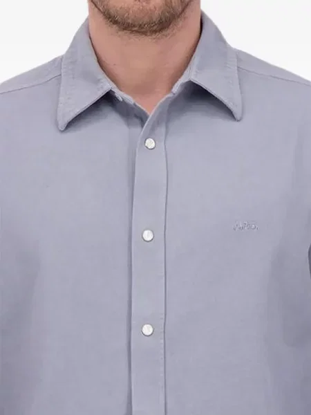Cămașă A.p.c. cu broderie albastru