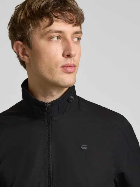 Kurtka ze stójką i zamkiem błyskawicznym G-star Raw czarna