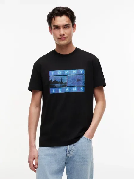 Tommy Jeans Tricou albastru negru