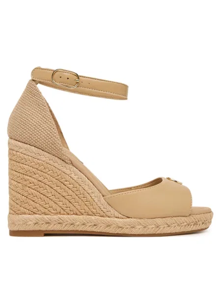 Tommy Hilfiger Espadrile Plate High Wedge Espad deschis bej