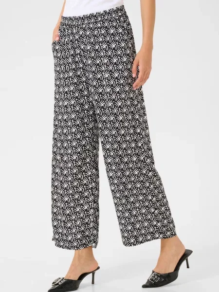 Kaffe Pantaloni Sanne negru alb