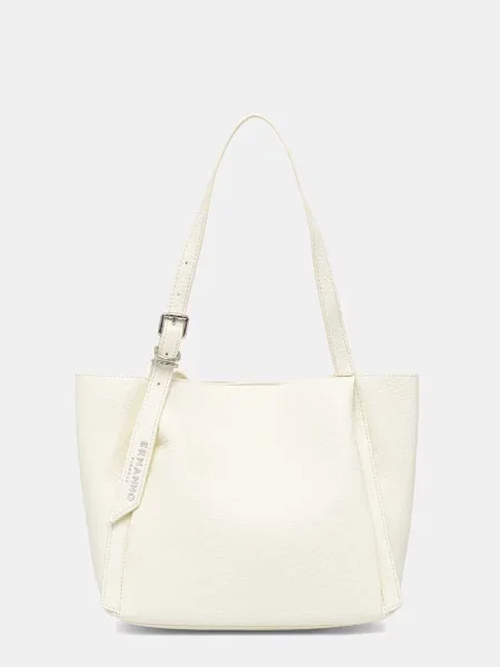 Műbőr shopper táska Ermanno Firenze bézs