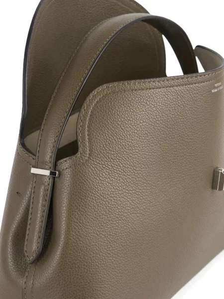Geanta de piele Toteme din piele verde