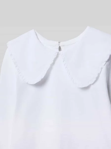 Bluzka z długim rękawem z dekoltem okrągłym Polo Ralph Lauren Teens biała