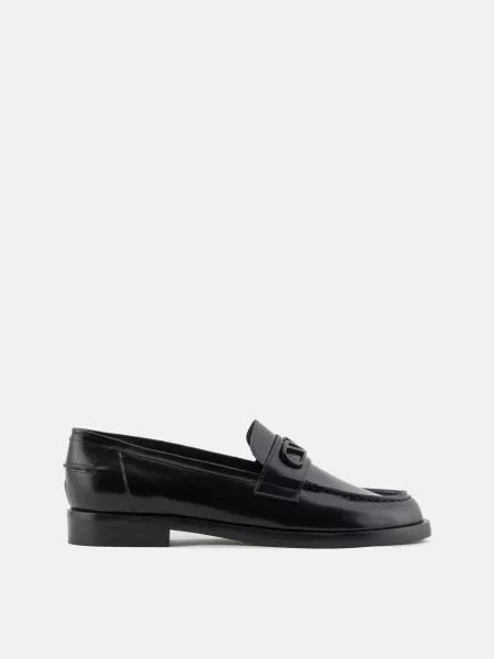Кожаные лоферы Emporio Armani черные