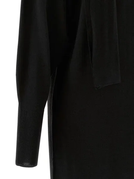 Golf sukienka midi Nude do kolan garniturowa czarna