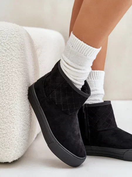 Szőrös szigetelt bokacsizma Big Star Shoes fekete