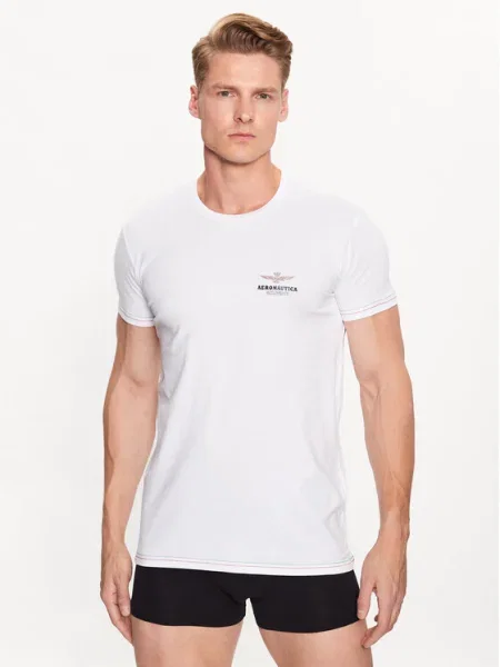 Къс тениска Aeronautica Militare бяло