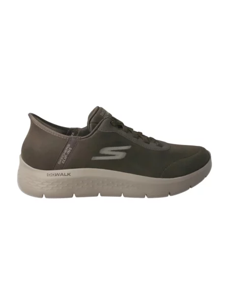 Dzianinowe sneakersy Skechers brązowe