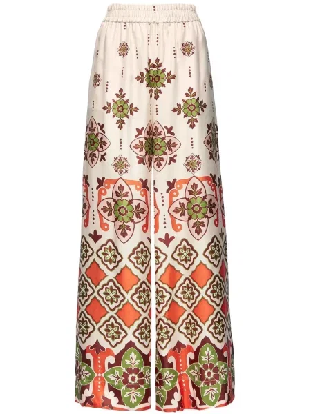 Pantaloni La Doublej de mătase portocaliu