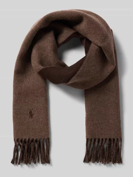 Polo Ralph Lauren szalik wełniany gładki brązowy