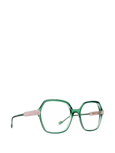 Ochelari de soare Caroline Abram cu imprimeu geometric verde
