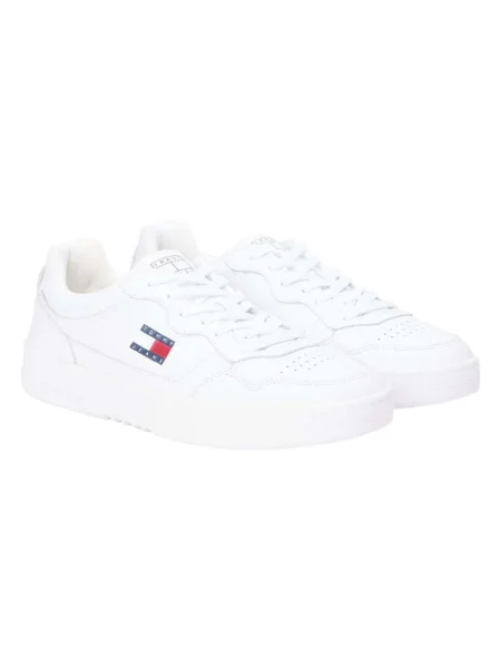 Kožené tenisky Tommy Jeans biela