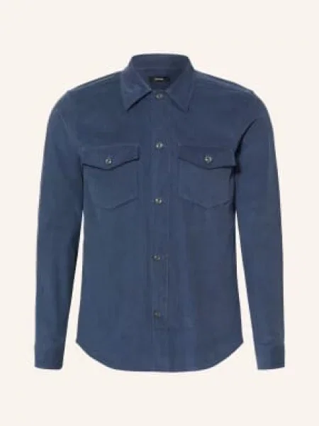 Reiss Cordová Košile Kai modrá