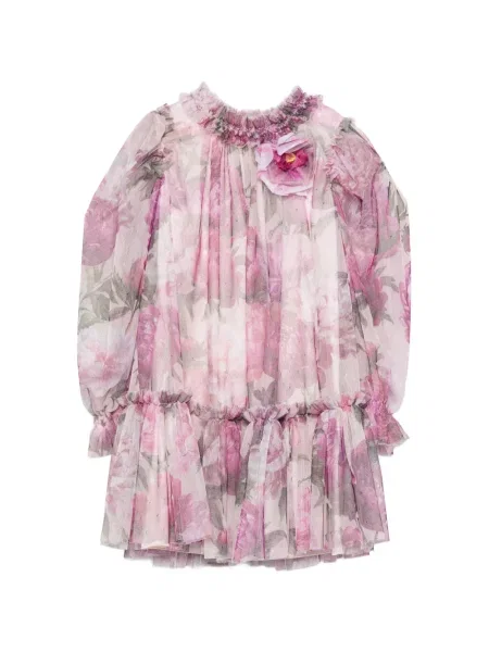 Dětské šaty Dolce & Gabbana růžové