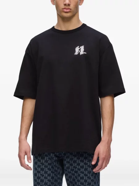Tricou Karl Lagerfeld cu imagine negru