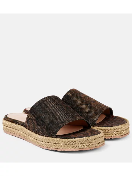 Espadrile Gianvito Rossi cu platformă cu imagine cu model leopard maro