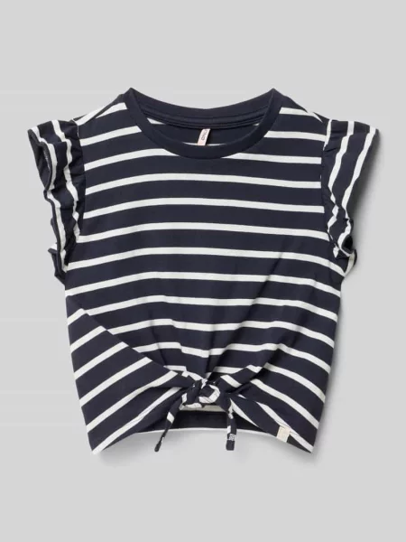 Krój regular fit t-shirt z czystej bawełny model KALINKA' Only granatowa