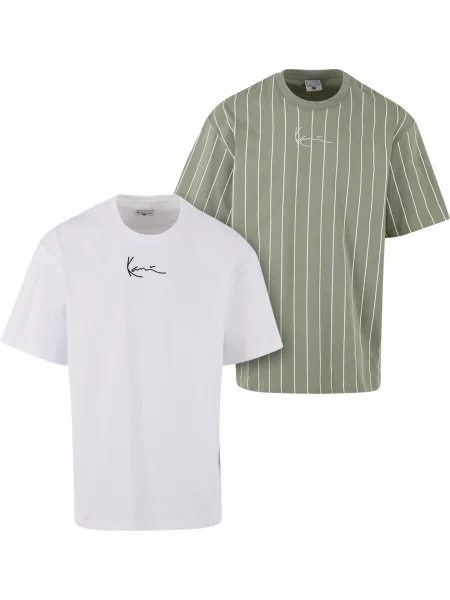 Karl Kani Tricou Small Signature Essential verde alb
