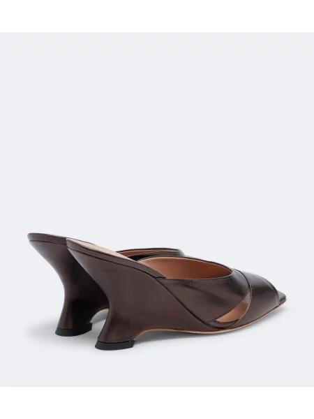 Usnjene mules Malone Souliers s polno peto rjava