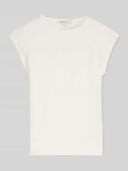 Krój regular fit t-shirt z mieszanki bawełny Tom Tailor Denim biała