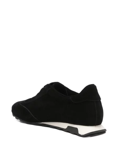 Sneakerși Adrianna Feretti cu șireturi din piele de căprioară negru