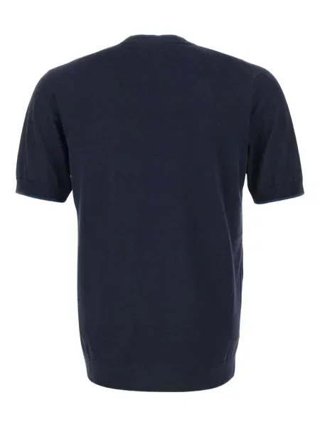 Tricou Paolo Pecora de mătase albastru