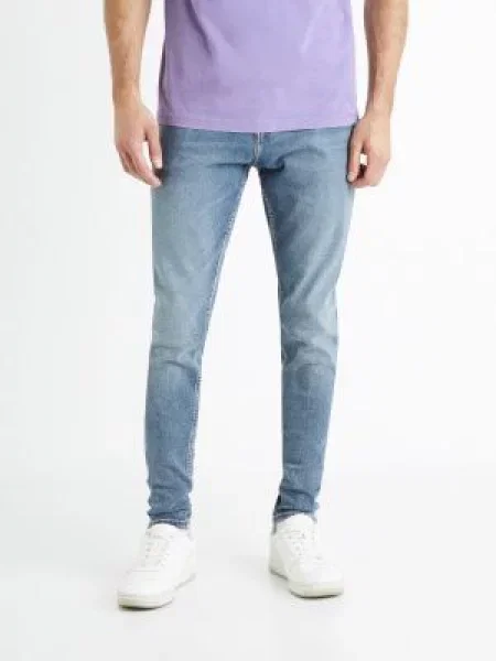 Suh skinny fit kavbojke Celio bela