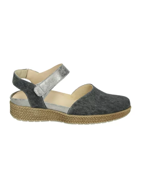 Espadryle Durea skórzane szare
