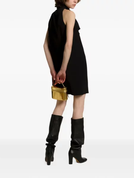 Rochie mini Alberta Ferretti în linie A negru