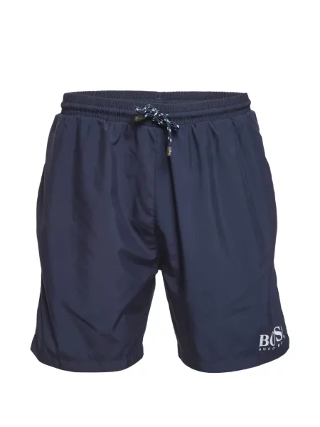 Pantaloni scurți Boss cu imagine cu cordon albastru